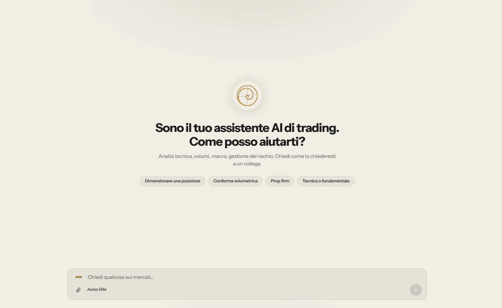 La schermata di Aurea AI.